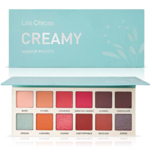 EYESHADOW Las Chicas High Pigment Silky Hydroxybenzophenone Non-Vegan Cruelty-Free Cream 12-Color Eyeshadow Palette Makeup Palette