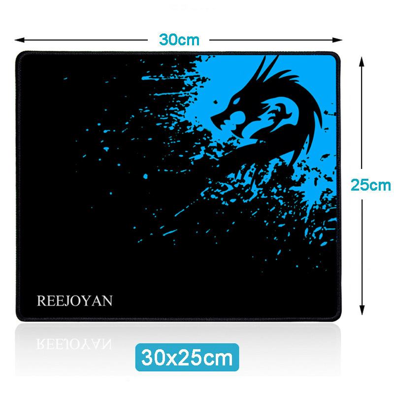 RAKOON Extended Gaming Mouse Pad – Large Desk Mat with Blue Dragon Splatter Design & Stitched Edges - Image 4