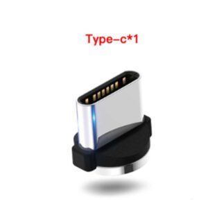 3-in-1 LED Glowing Magnetic Charging Cable – 360° Flowing Light Fast Charger Cord with Type-C, Micro-USB & iOS Tips