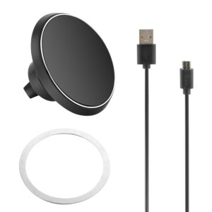 360° Rotation Magnetic Wireless Car Charger – Universal Air Vent Phone Holder Mount with Charging Cable