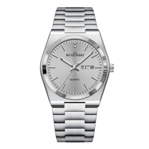 Ultra-thin Butterfly-clasp Steel-band Quartz Mens Watch