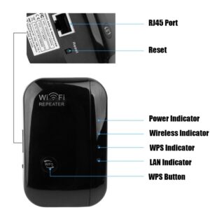 Wi-Fi Signal Booster for Home, Long Range Wireless Internet Amplifier, Portable Wall-Plug Wi-Fi Extender Repeater