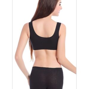 Plus Size Women Bra Ladies Cotton Quake-Proof Underwear Sleep Tops No Buckles Non Wire Lingerie With Removable Padded