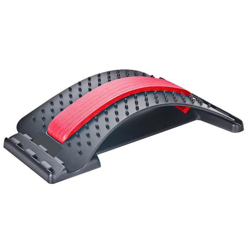 Back Stretcher for Lower Back Pain Relief, Adjustable Lumbar Traction Device, Spine Board Deck with Purple Cushion & Acupressure Massage - Image 2