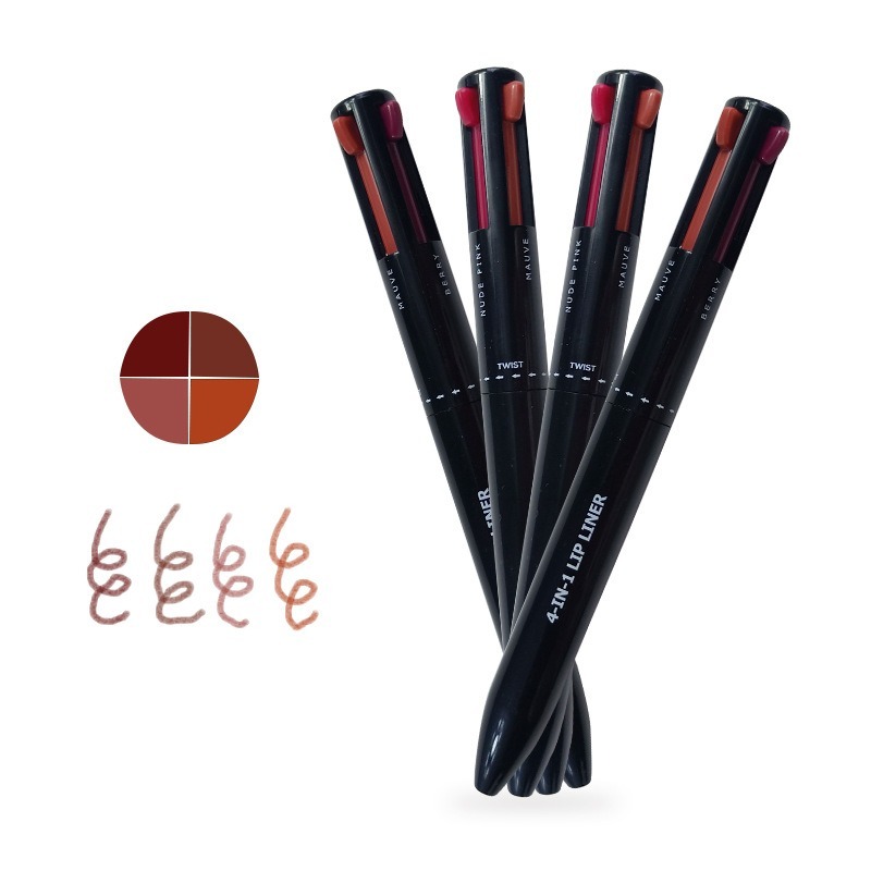 4 In 1 Makeup Pen Multifunctional Makeup Pen With Eyeliner, Lip Liner, Eyebrow Pencil, And Highlighter Portable Travel Easy-To-Apply Makeup Pencil - Image 7