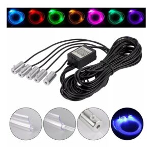 APP Control 5-In-1 RGB LED Interior Strip Light Car Ambient Atmosphere Lighting