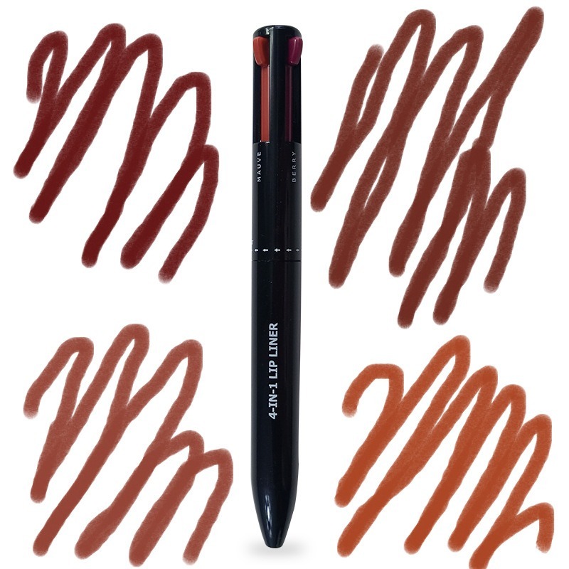 4 In 1 Makeup Pen Multifunctional Makeup Pen With Eyeliner, Lip Liner, Eyebrow Pencil, And Highlighter Portable Travel Easy-To-Apply Makeup Pencil - Image 3