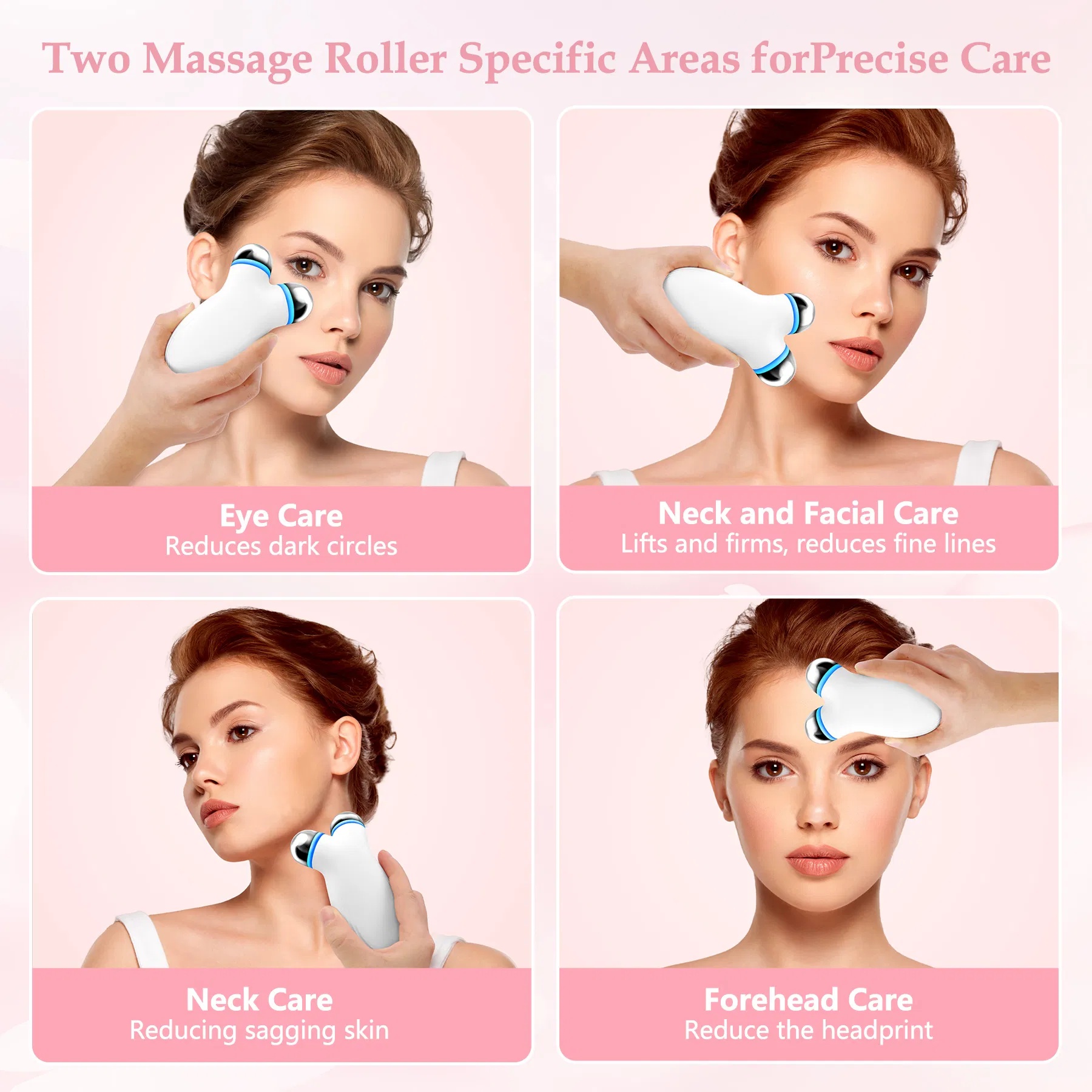 Microcurrent Face Massager – Electric EMS V-Face Shaping Roller & Lifting Device with USB Rechargeable Display - Image 4