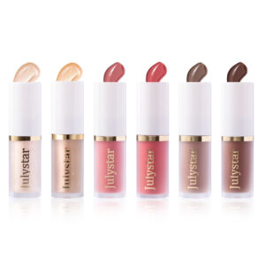Julystar 3-in-1 Liquid Blush Set with Hyaluronic Acid – Hydrating Liquid Highlighter, Blush & Contour Trio Set