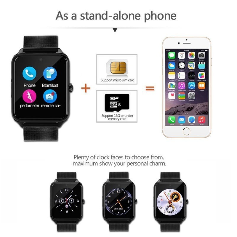 Z60 smart watch Bluetooth smart wear card phone watch big Display Sleek Watch - Image 5