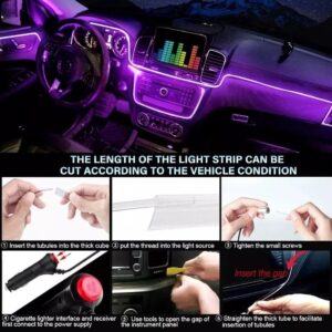 APP Control 5-In-1 RGB LED Interior Strip Light Car Ambient Atmosphere Lighting