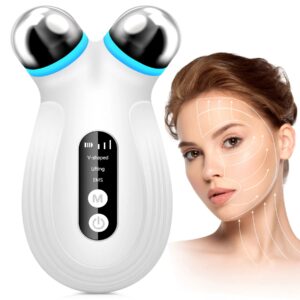 Microcurrent Face Massager – Electric EMS V-Face Shaping Roller & Lifting Device with USB Rechargeable Display