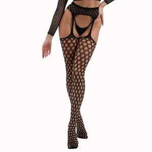 Knitted Long Sleeve Top Garter Set night wear lingerie