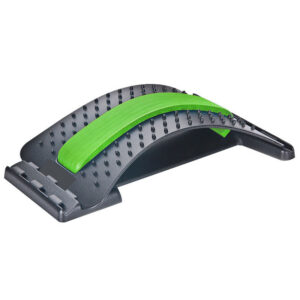 Back Stretcher for Lower Back Pain Relief, Adjustable Lumbar Traction Device, Spine Board Deck with Purple Cushion & Acupressure Massage