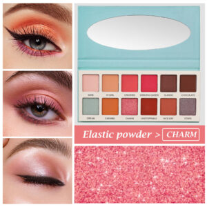 EYESHADOW Las Chicas High Pigment Silky Hydroxybenzophenone Non-Vegan Cruelty-Free Cream 12-Color Eyeshadow Palette Makeup Palette