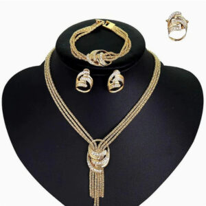 Europe And The United States Jewelry Necklace, Bracelet, Earrings, Rings, Wedding Bride Jewelry Set Four Pieces, Sell Fast Sell Hot
