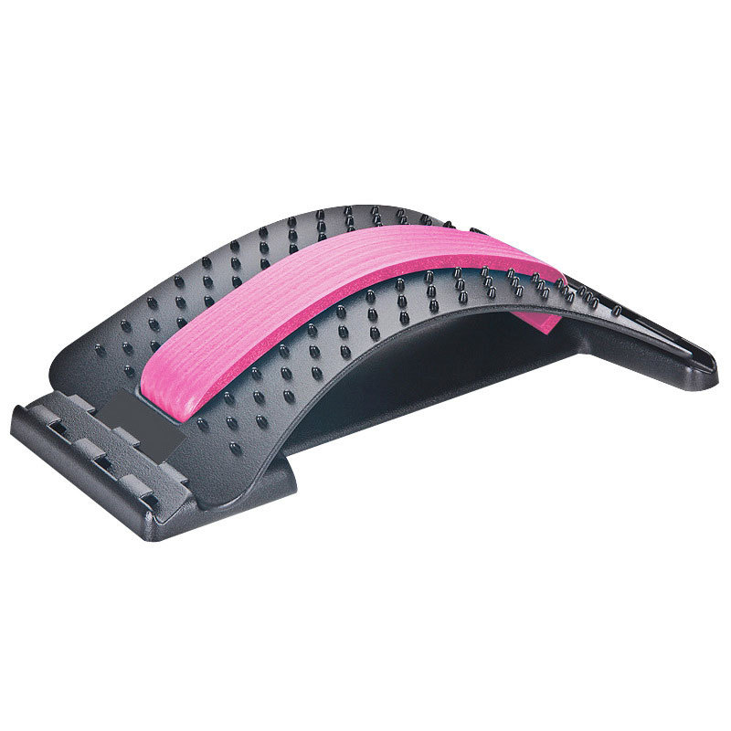 Back Stretcher for Lower Back Pain Relief, Adjustable Lumbar Traction Device, Spine Board Deck with Purple Cushion & Acupressure Massage - Image 3