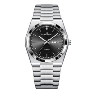 Ultra-thin Butterfly-clasp Steel-band Quartz Mens Watch