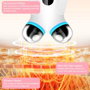 Microcurrent Face Massager – Electric EMS V-Face Shaping Roller & Lifting Device with USB Rechargeable Display
