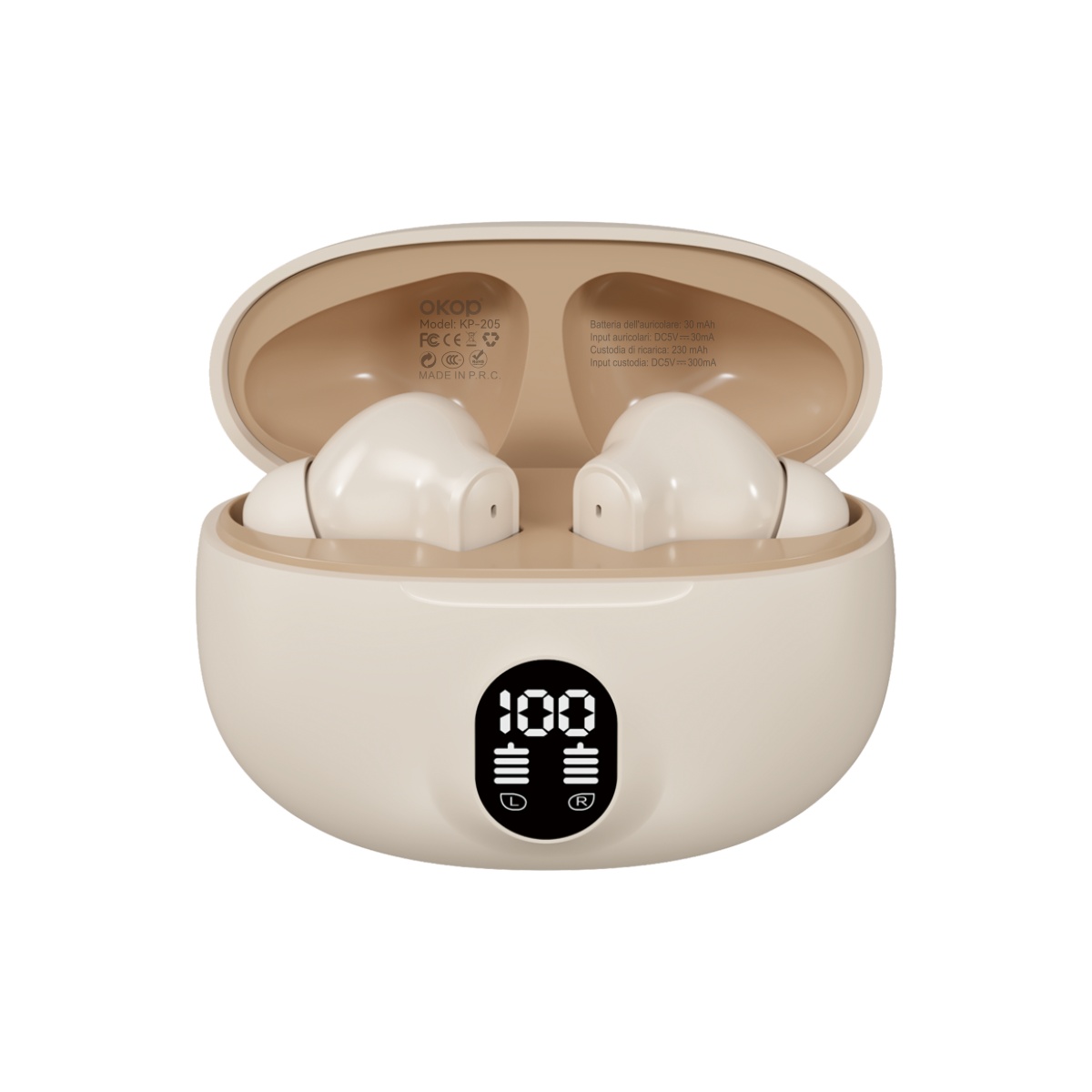 KP-205 In-Stock Digital Display Bluetooth Earbuds High Quality Audio In-Ear Design Low-Latency Gaming Ultra Long Battery Life Factory Direct - Image 6