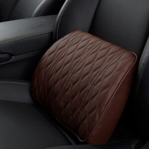 Premium Luxury Quilted Leather Car Neck & Lumbar Pillow Set – Ultimate Ergonomic Seat Comfort [US Stock, 1 Day Dispatch]