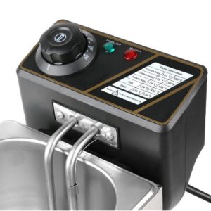 4L Electric Countertop Deep Fryer – Heavy Duty Stainless Steel Oil Fryer with Adjustable Temperature Dial for Home & Commercial Kitchens