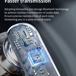 LX10 Wireless Bluetooth In-ear Translation Earbuds, LCD Full Color Touch Screen ANC Noise Cancelling TWS Earphones