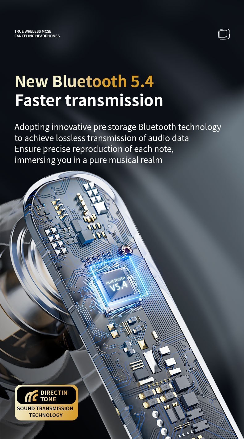 LX10 Wireless Bluetooth In-ear Translation Earbuds, LCD Full Color Touch Screen ANC Noise Cancelling TWS Earphones - Image 4