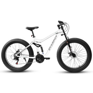 Premium All-Terrain 26-Inch Fat Tire Mountain Bike – Dual Suspension, 21-Speed Drivetrain & Disc Brakes for Men