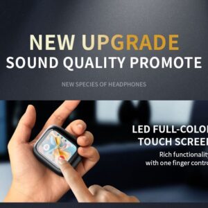 LX10 Wireless Bluetooth In-ear Translation Earbuds, LCD Full Color Touch Screen ANC Noise Cancelling TWS Earphones