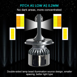 Three-color Car Led Headlights Ultra-bright Far And Near Light Modified Car Lights 9005,9006,H1, H3 , H7, H8, H9 ,H11