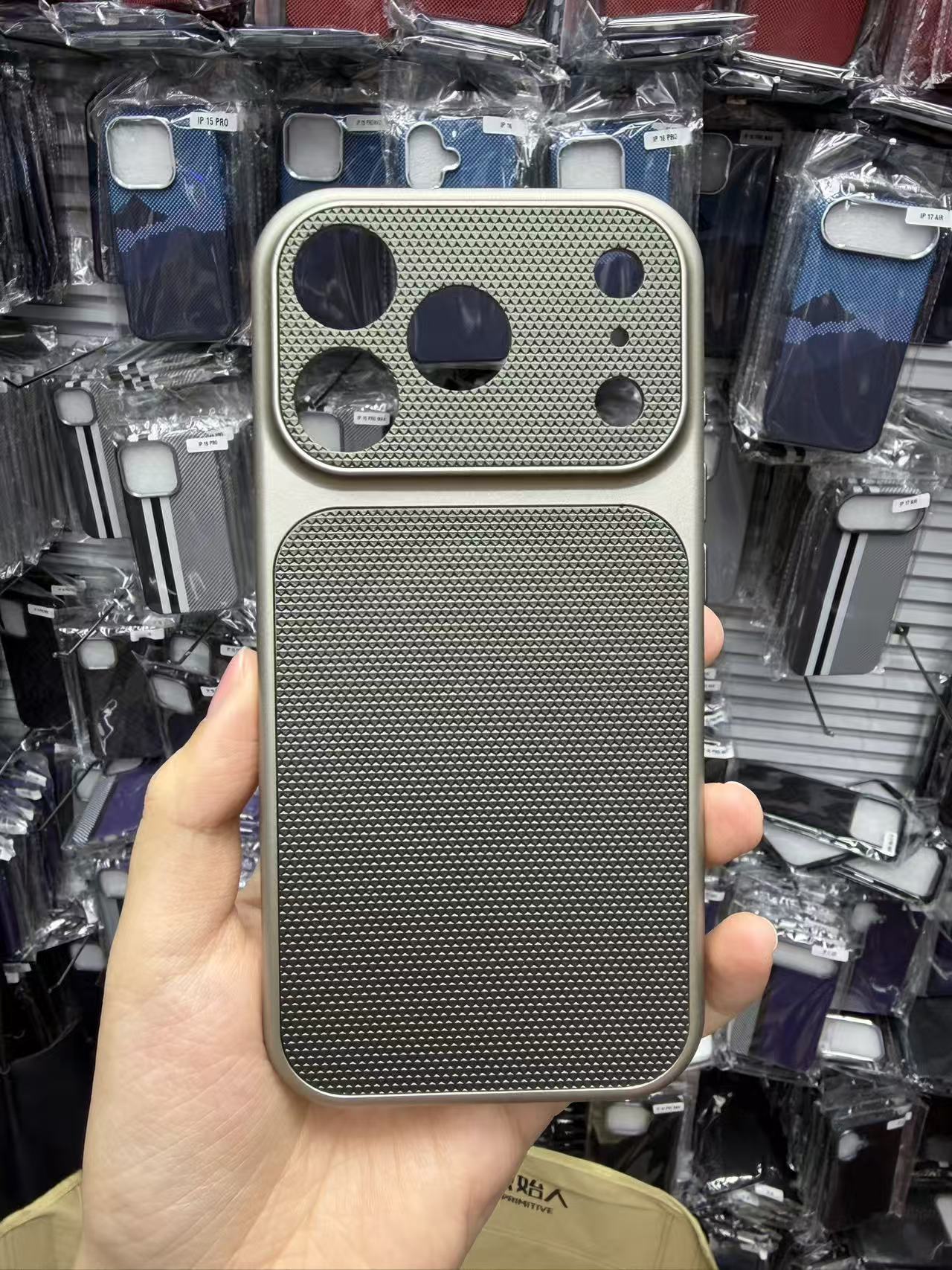 Premium Diamond Pattern Leather Case with Large Window Lens Protection for iPhone 17 16 15 14 13 Pro Max – Shockproof Soft TPU Full Coverage Cover - Image 4