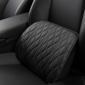 Premium Luxury Quilted Leather Car Neck & Lumbar Pillow Set – Ultimate Ergonomic Seat Comfort [US Stock, 1 Day Dispatch]