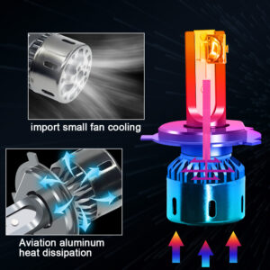 Three-color Car Led Headlights Ultra-bright Far And Near Light Modified Car Lights 9005,9006,H1, H3 , H7, H8, H9 ,H11