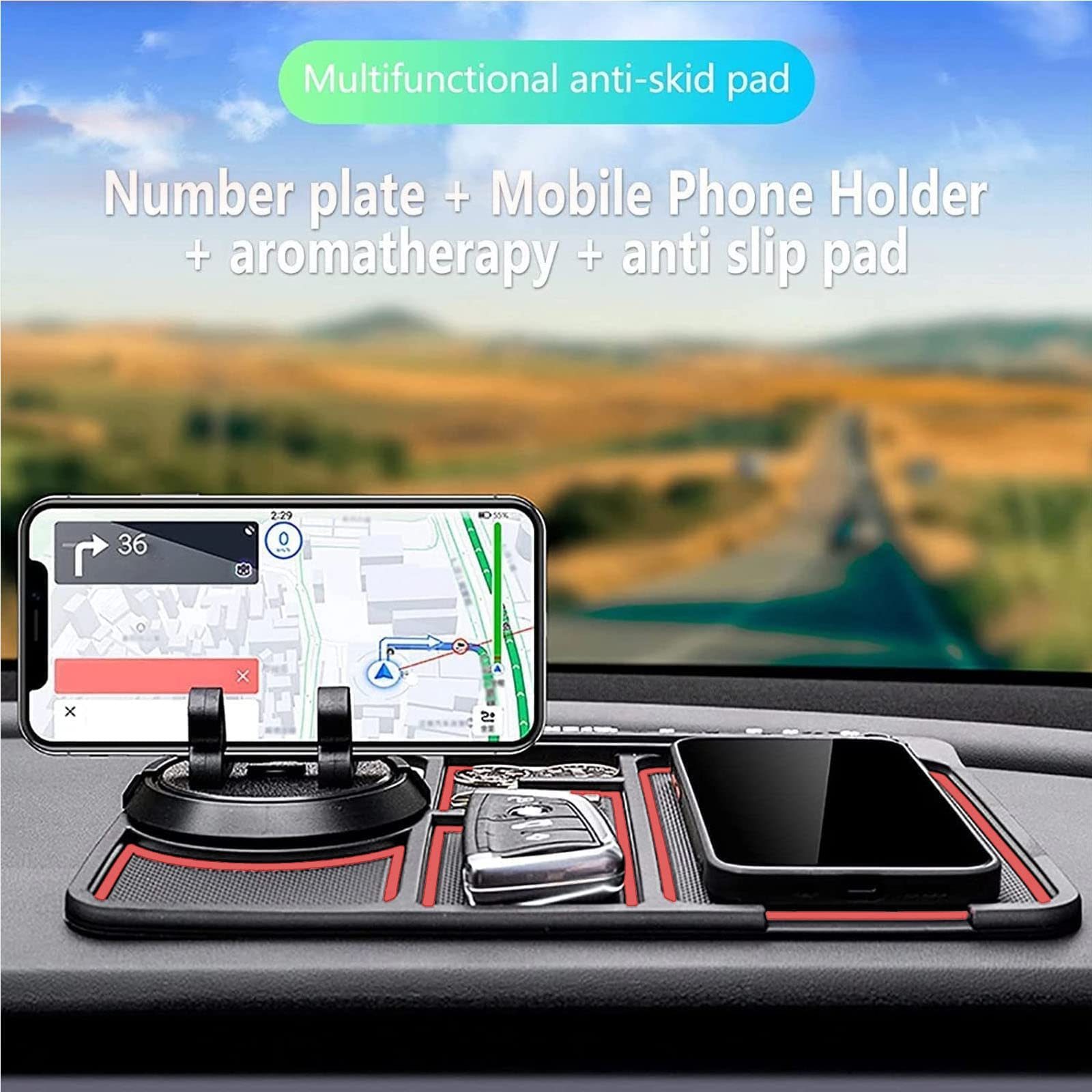 Non-Slip Car Phone Pad For 4-in-1 Car Parking Number Card Anti-Slip Mat Auto Phone Holder Sticky Anti Slide Dash Phone Mount - Image 6