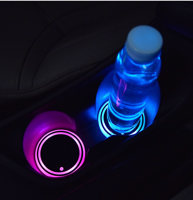 Premium Dual-Charging Solar & USB Ambient LED Car Coaster – Smart Auto Light-Up Non-Slip Cup Pad US Stock - Image 4