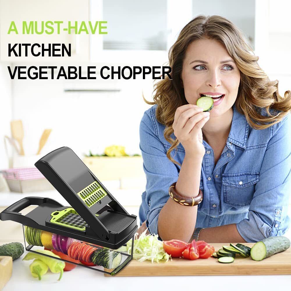 16 In 1 Vegetable Chopper, Salad Fruit Vegetable Food Chopper Slicer Peeler - Image 6