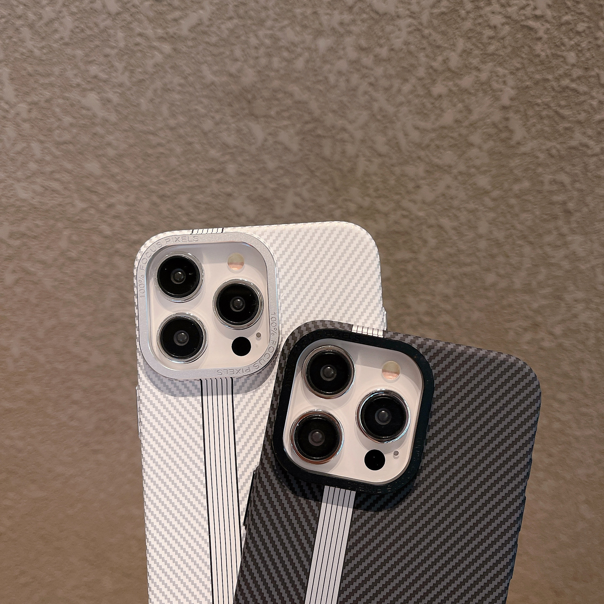 Premium Carbon Fiber Texture Matte Hard PC Case for iPhone 12, 13, 14, 15 Pro Max & Plus – Ultra-Slim Shockproof Cover with Lens Frame - Image 6