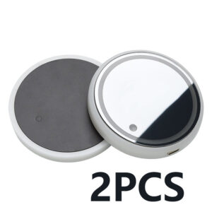 Premium Dual-Charging Solar & USB Ambient LED Car Coaster – Smart Auto Light-Up Non-Slip Cup Pad US Stock
