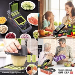 16 In 1 Vegetable Chopper, Salad Fruit Vegetable Food Chopper Slicer Peeler