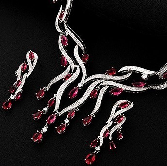 Premium Radiant Wave Zirconia Necklace & Earring Set – Timeless Glamour for Special Occasions, 1 DAY DISPATCH. - Image 6
