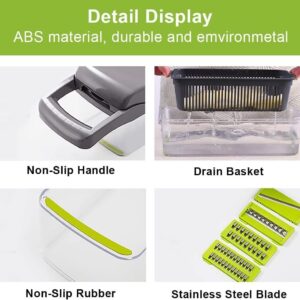 16 In 1 Vegetable Chopper, Salad Fruit Vegetable Food Chopper Slicer Peeler