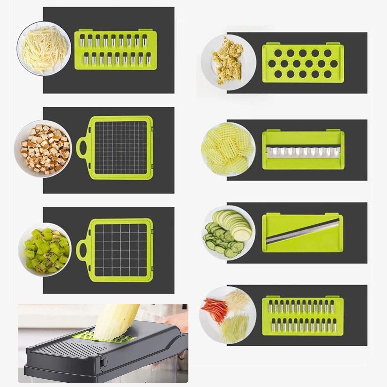 16 In 1 Vegetable Chopper, Salad Fruit Vegetable Food Chopper Slicer Peeler - Image 9