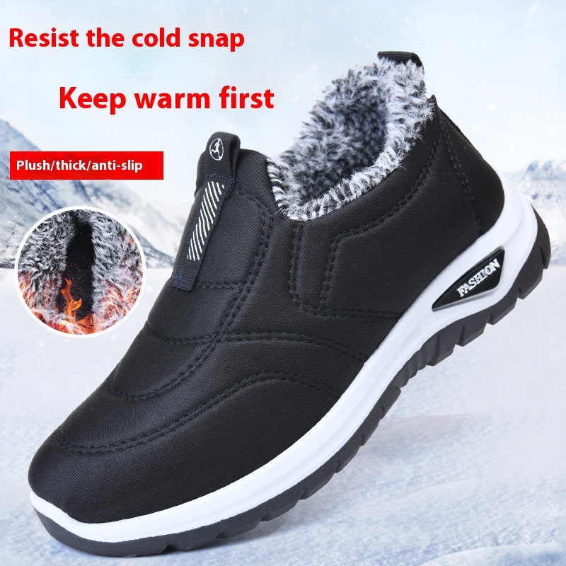 – Thick Plush Fleece-Lined Slip-On Ankle Shoes with Warm Thermal Lining & Anti-Slip Rubber Sole - Image 7